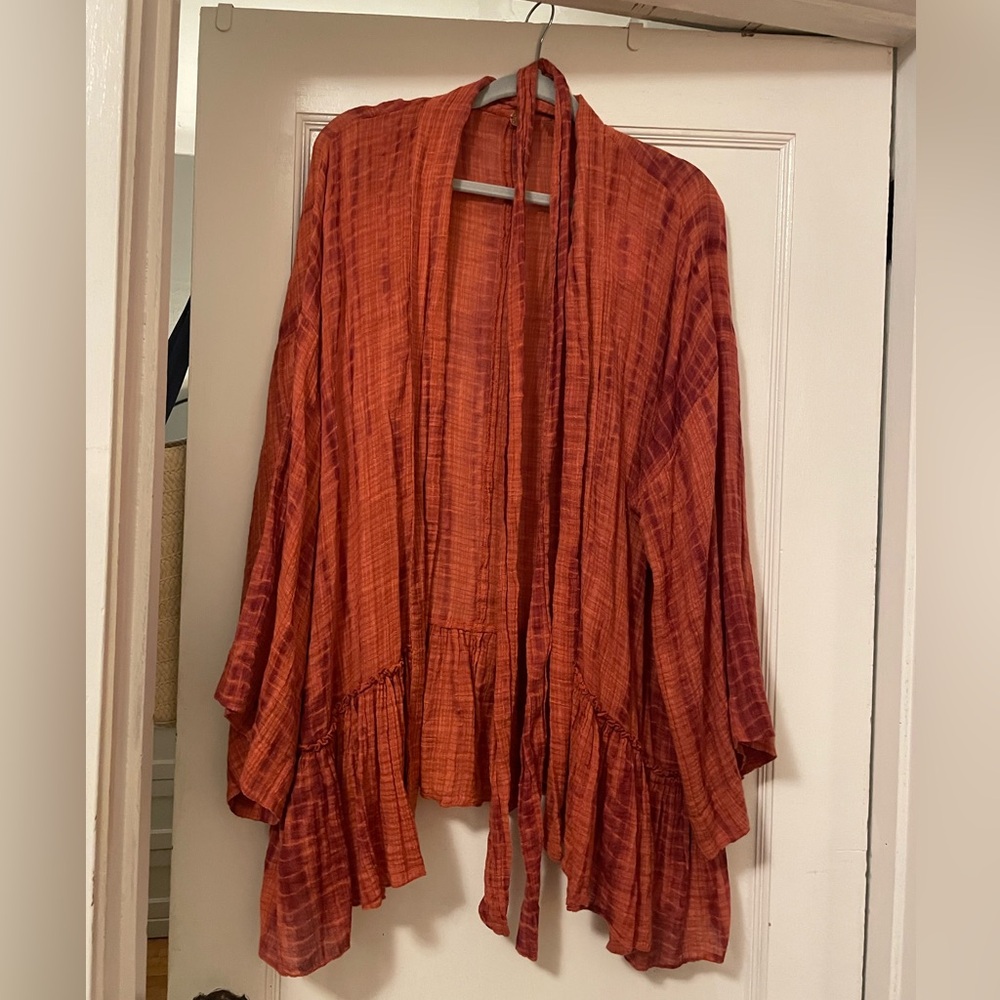 Free People Burnt Orange Light-Weight Cardigan
